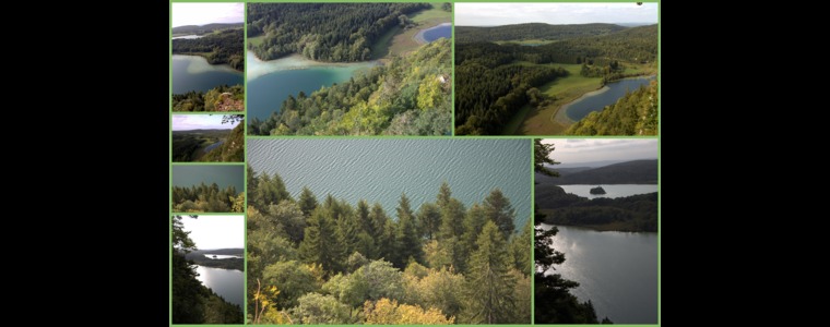 Paysage lacs et forêts